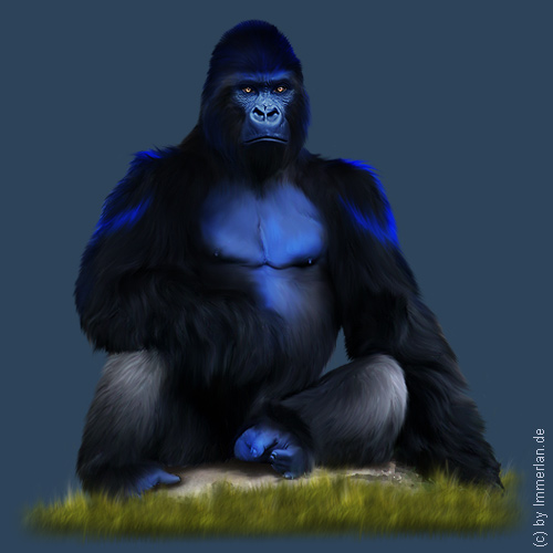 Blauschwarzer Berggorillai