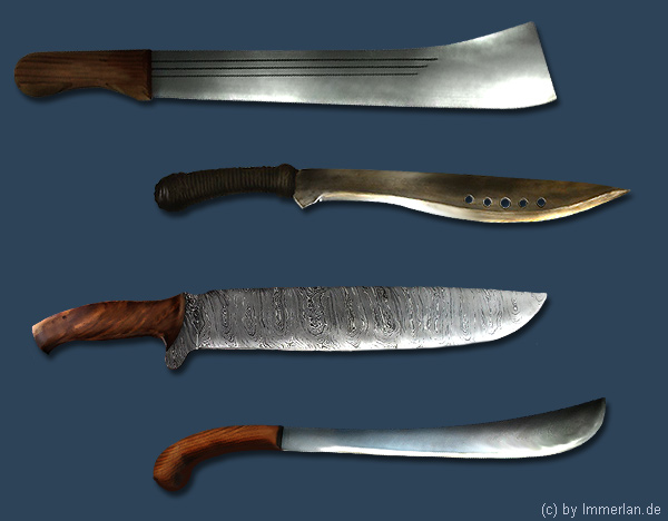 Verschiedene Machetenarten